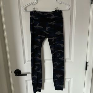 Athleta leggings blue grey and black Camo